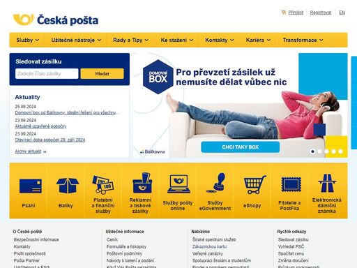 www.ceskaposta.cz