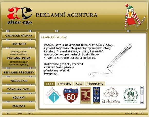 www.a-ego.cz - web screen