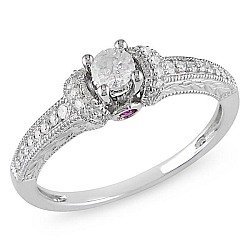zásnubní prsten s diamanty a růžovými safíry zásnubní prsten s diamanty a růžovými safíry